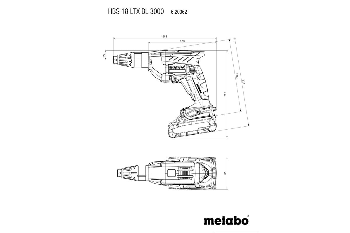 Metabo Brushless 18V High Torque Screwdriver 3000 Rpm - Skin Only