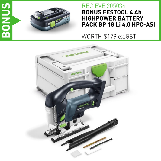 Festool Cordless Jigsaw PSBC 420 EB Li-Basic Skin (576530)