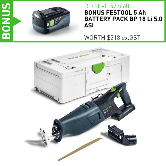 Festool RSC 18 EB Cordless 18V Reciprocating Sabre Saw