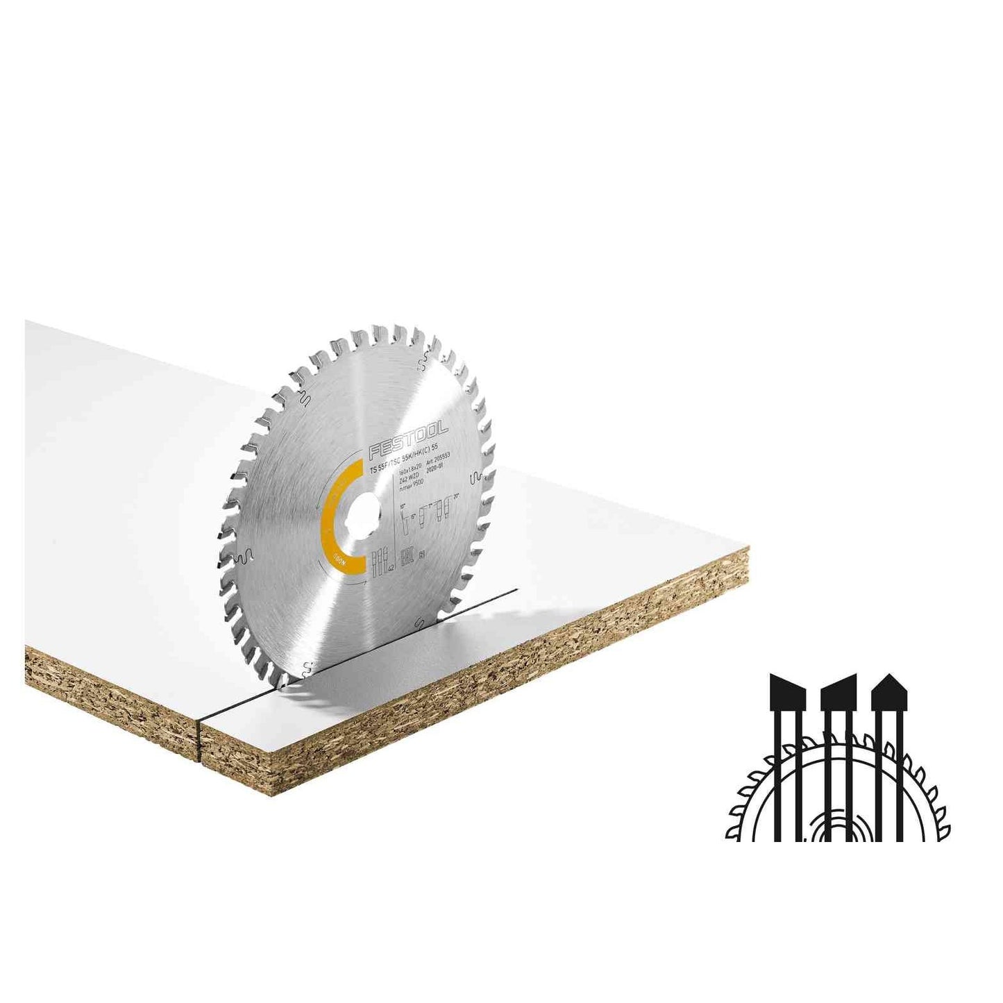 Festool 168mm Fine Tooth Blade For TS 60K & CSC SYS 50,168x1.8x20 WD42 205765 tool-junction-nz