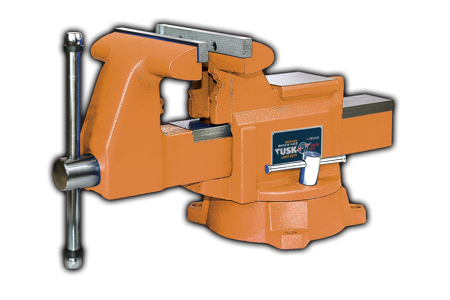 Tusk Bench Vice Light Duty 100mm (4") Orange