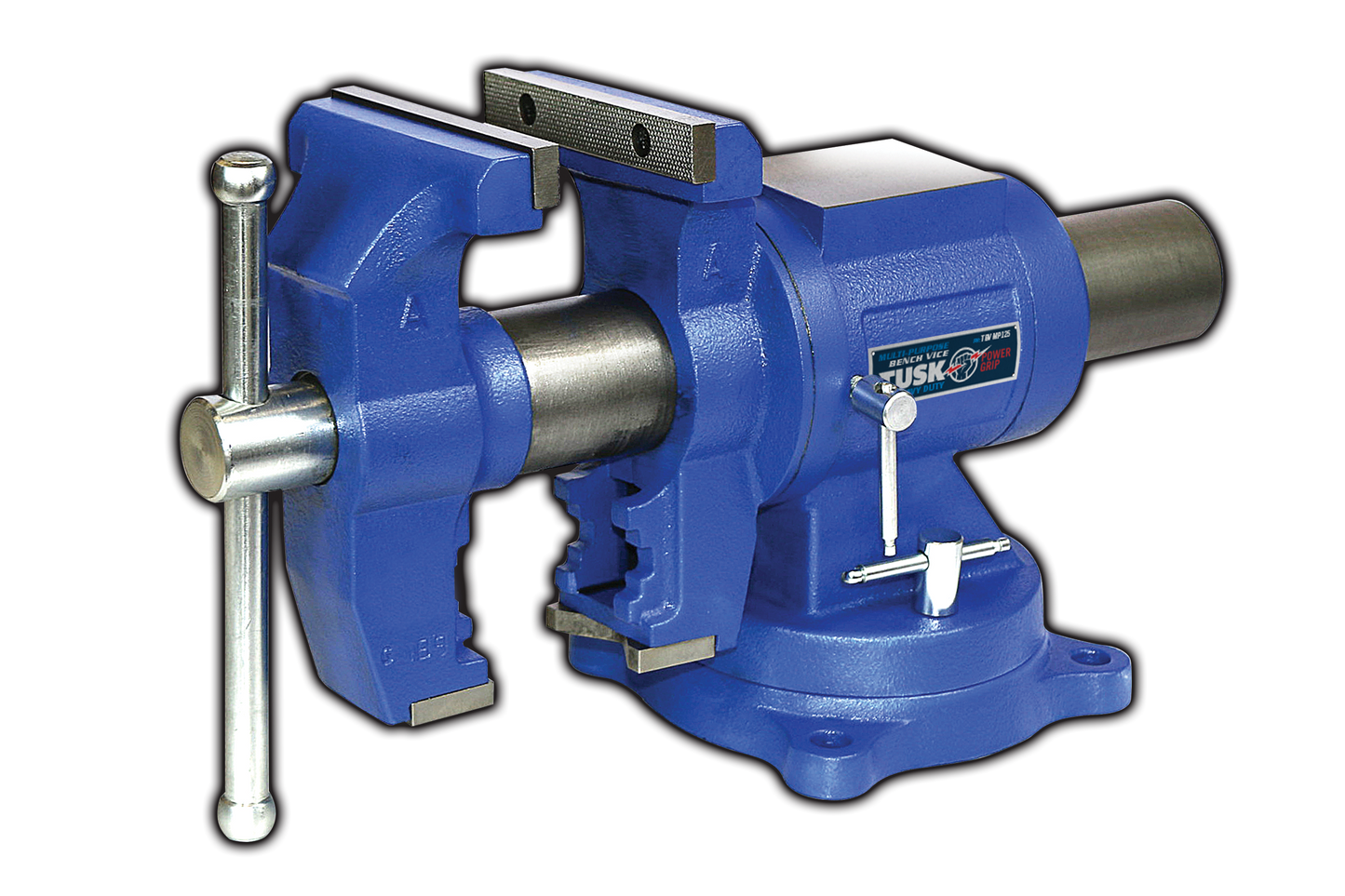 Tusk Bench Vice Multi Purpose 125mm (5") Matt Blue Dual Swivel