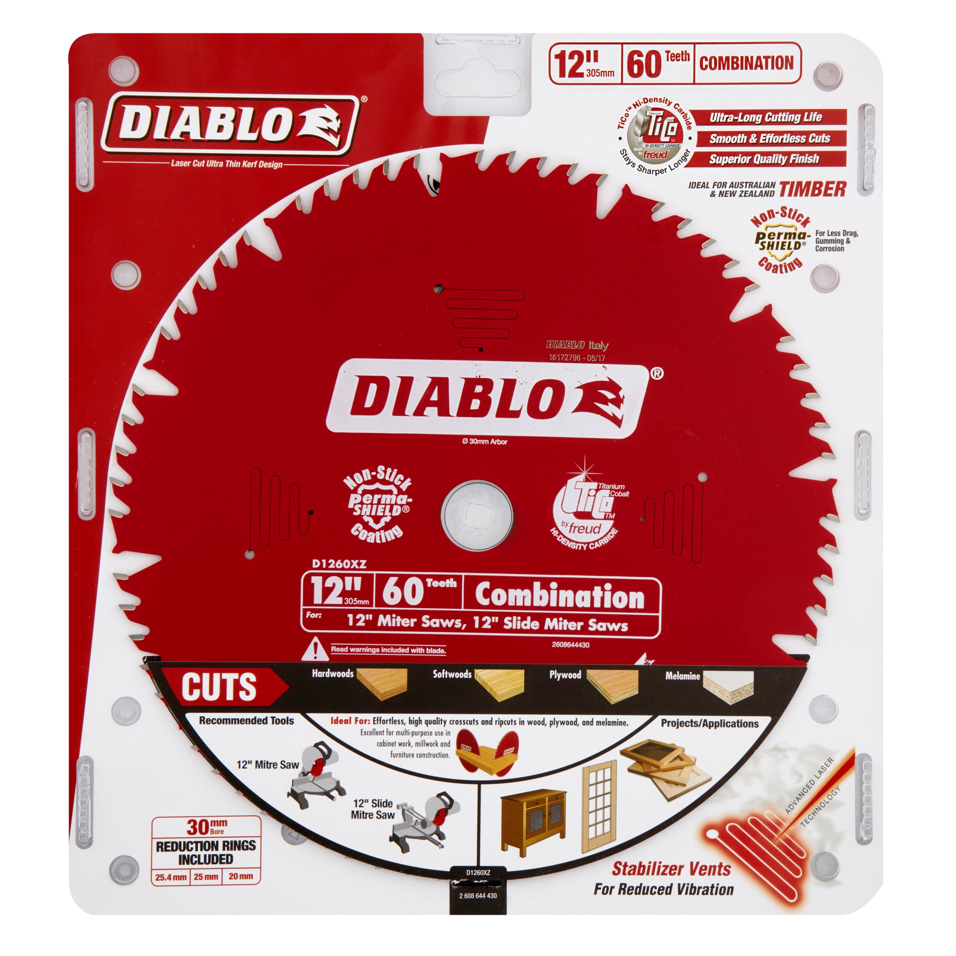 Diablo 12 in. / 305mm 60T Combination Saw Blade tool-junction-nz