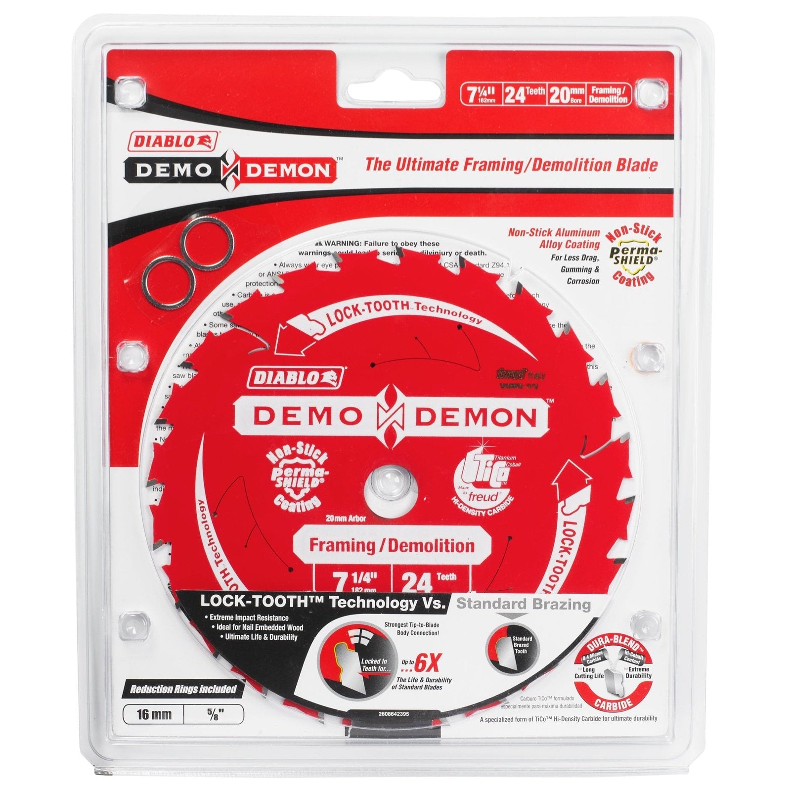 Diablo 7.25 in. / 184mm 24T Framing/Demolition DEMO DEMON Saw Blade tool-junction-nz