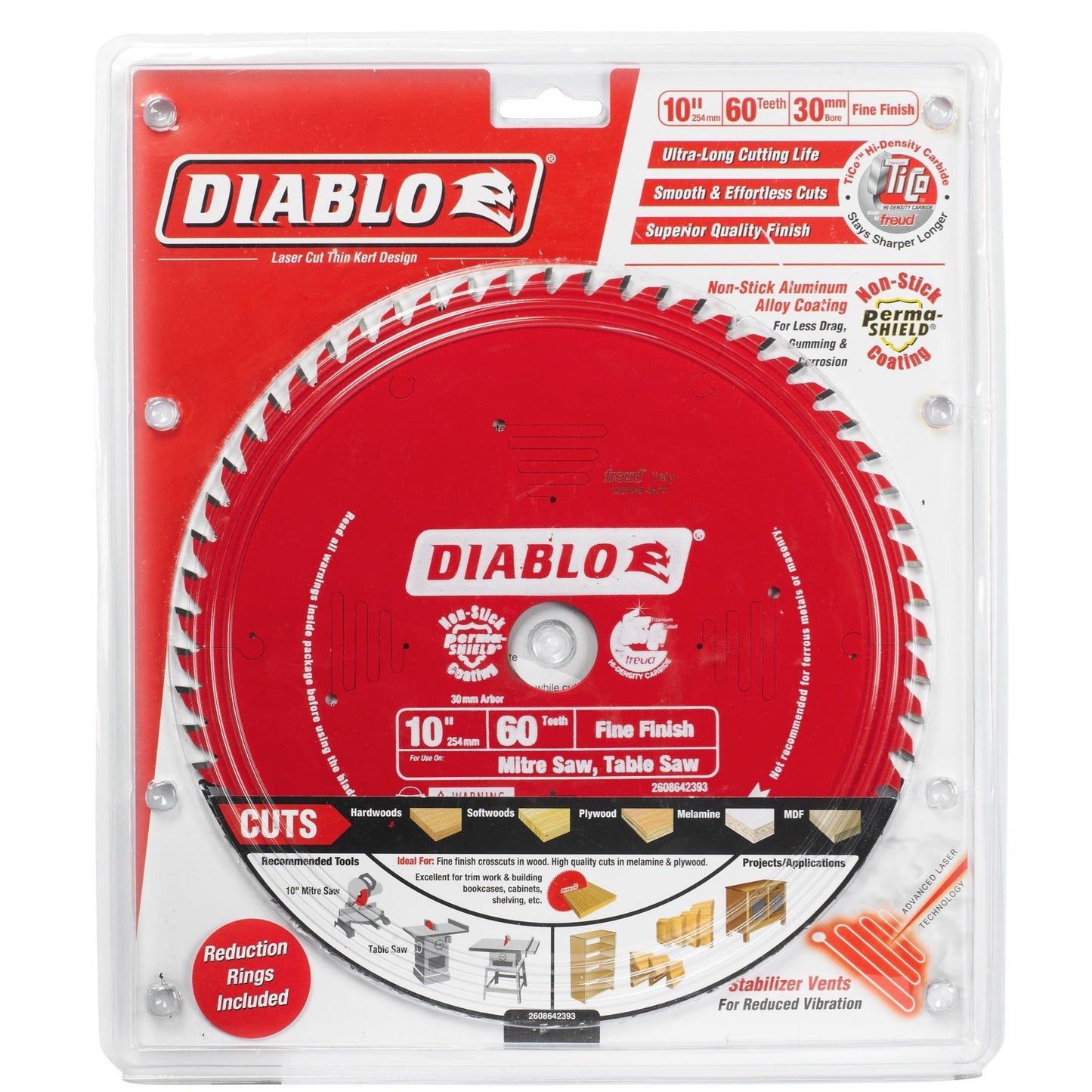 Diablo 10 in. / 254mm 60T Fine Finish Saw Blade tool-junction-nz