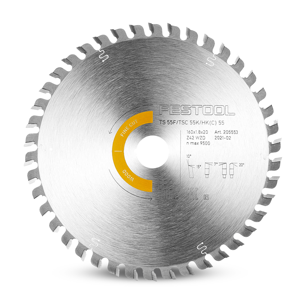 FESTOOL FINE TOOTH SAW BLADE 160x1.8x20 WD42 205553