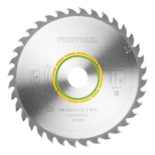 FESTOOL TS 75 210 X 2.4 X 30 W36 UNIVERSAL SAW BLADE 493198