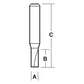 STRAIGHT BIT 20MM TCT, 2FLT 1/2 SHK t1420m